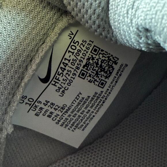 Nike Dunk Low Retro sneakers Mens 10 Light Smoke Grey White HF5441-105 NEW NIB - Picture 9 of 11